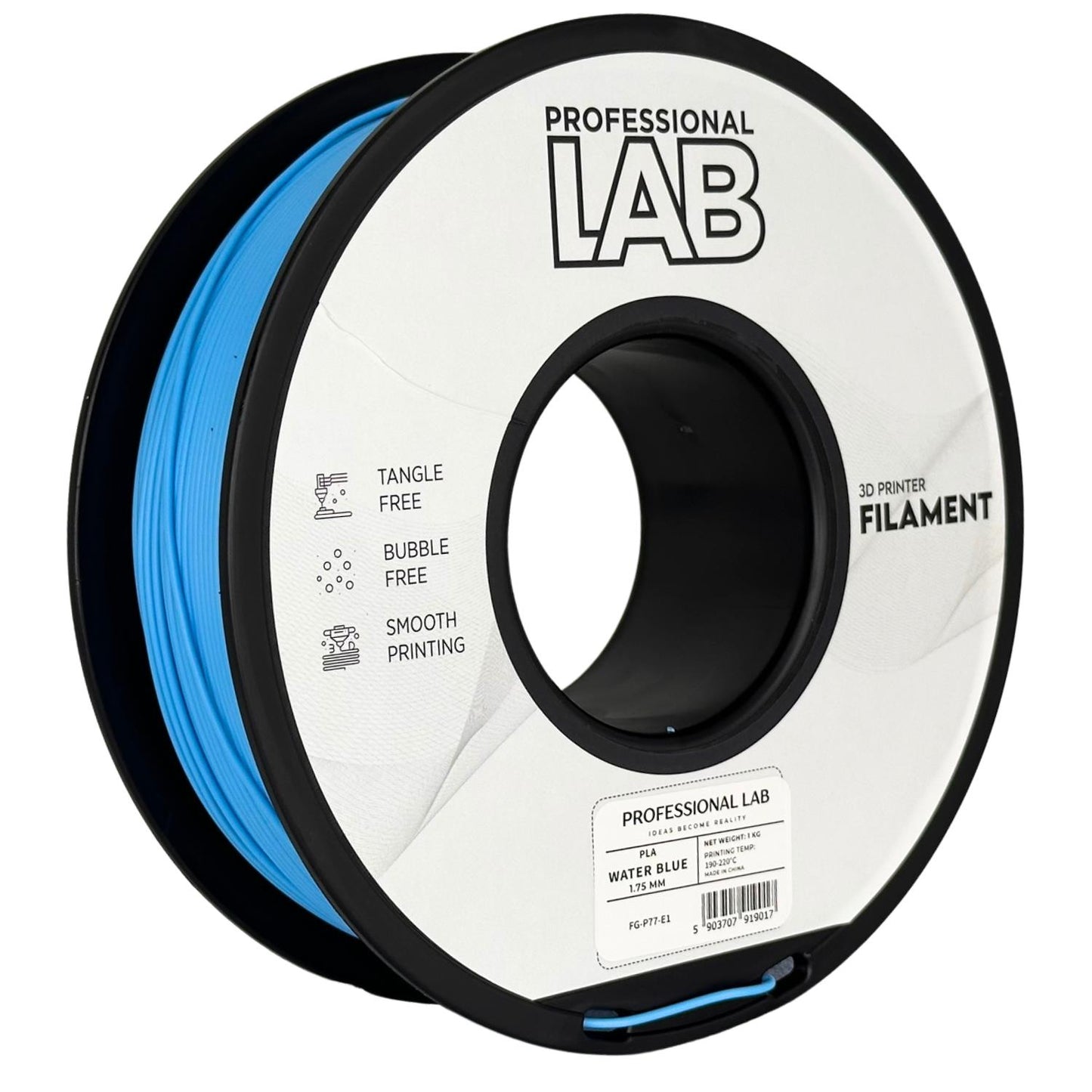 Professional Lab Filament PLA Błękitny 1,75 mm 1 kg 1000 g Water Blue