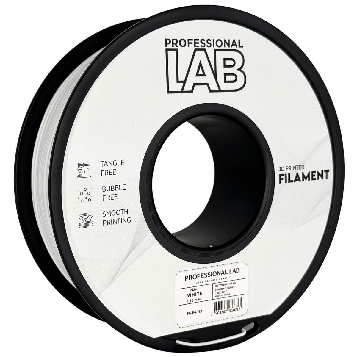 Professional Lab Filament PLA+ Biały 1,75 mm 1 kg 1000 g White