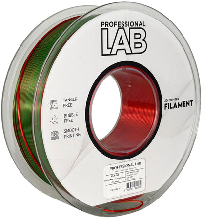 Prof. Lab Filament PLA Silk Tri Color Czerwony Żółty Zielony 1,75 mm 1 kg