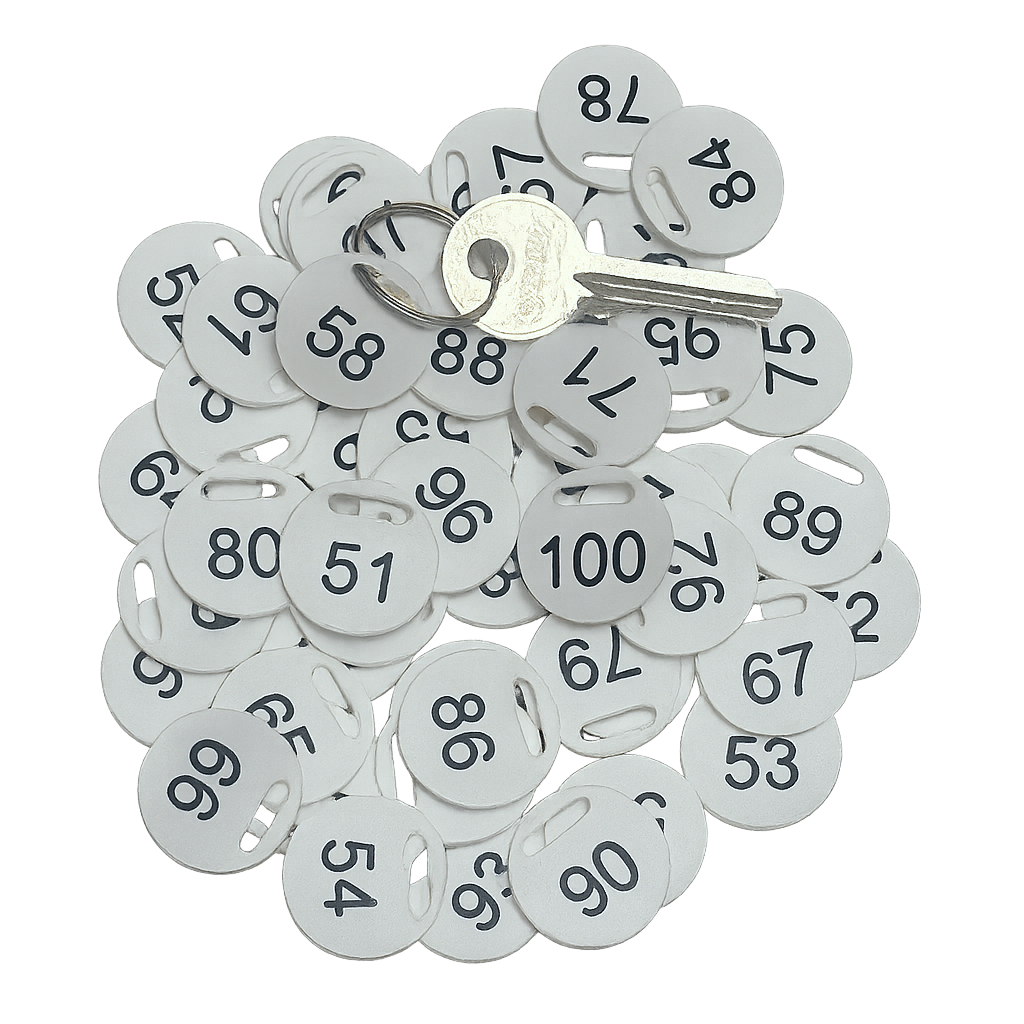 Numerki do kluczy 51-100 Białe