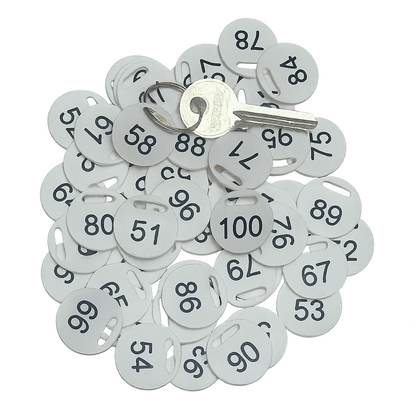 Numerki do kluczy 51-100 Białe