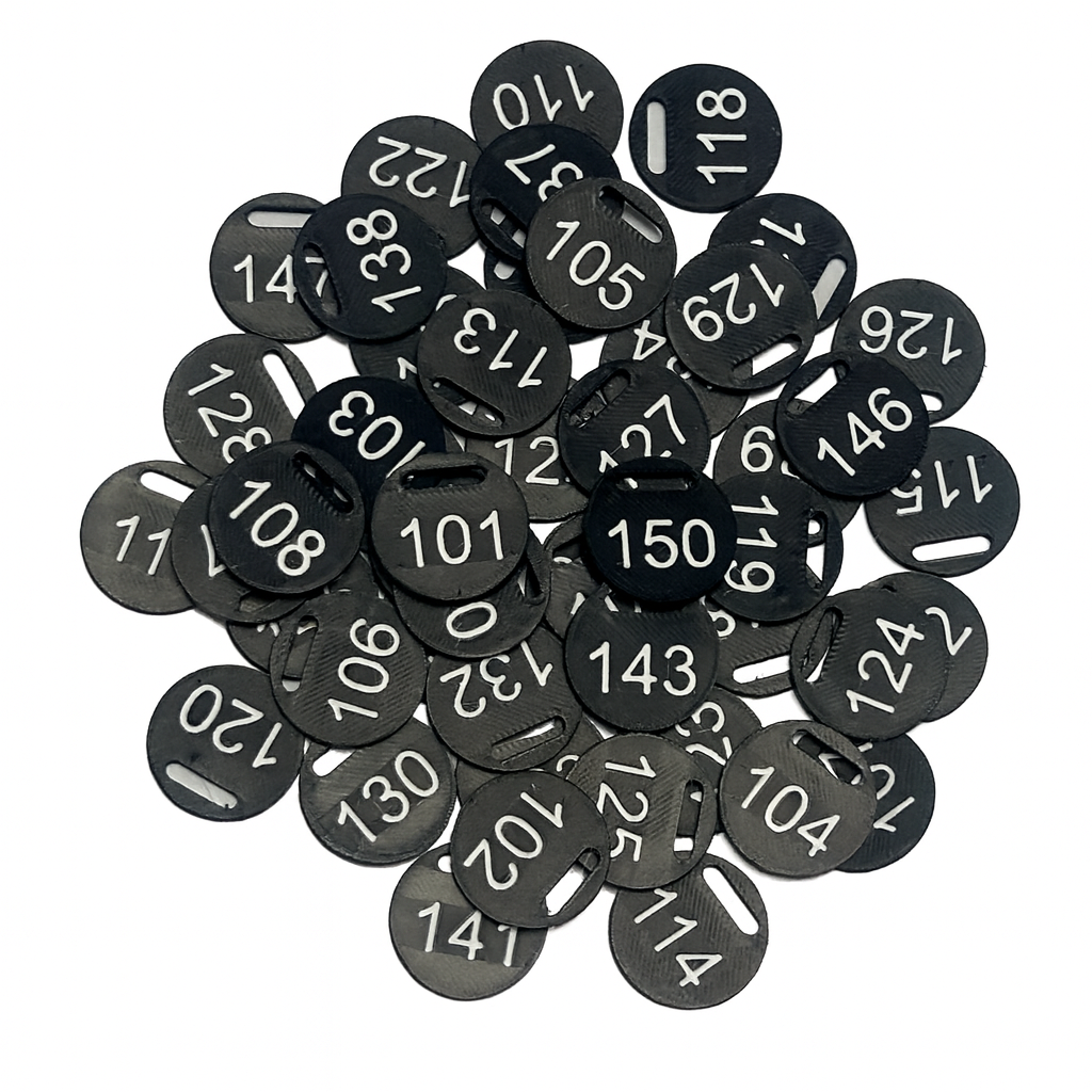 Numerki do kluczy 101-150 Czarne