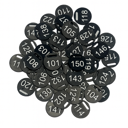 Numerki do kluczy 101-150 Czarne