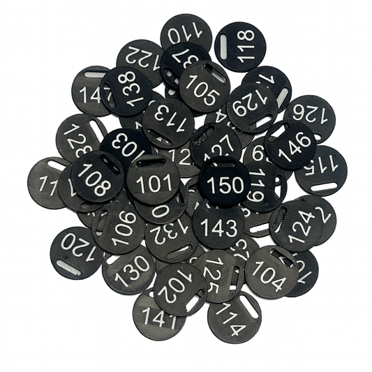 Numerki do kluczy 101-150 Czarne