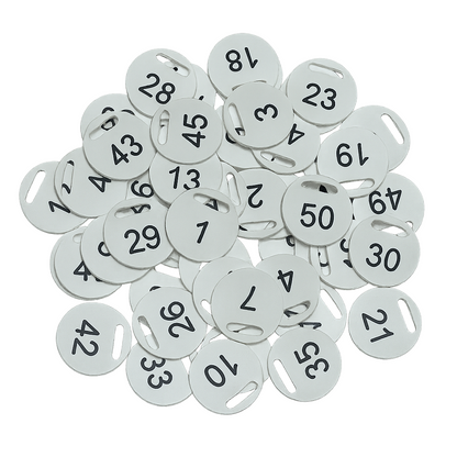 Numerki do kluczy 1-50 Białe