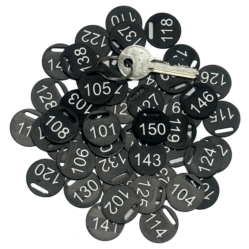 Numerki do kluczy 101-150 Czarne