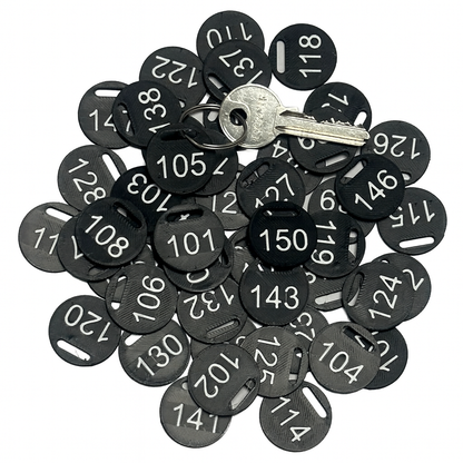 Numerki do kluczy 101-150 Czarne