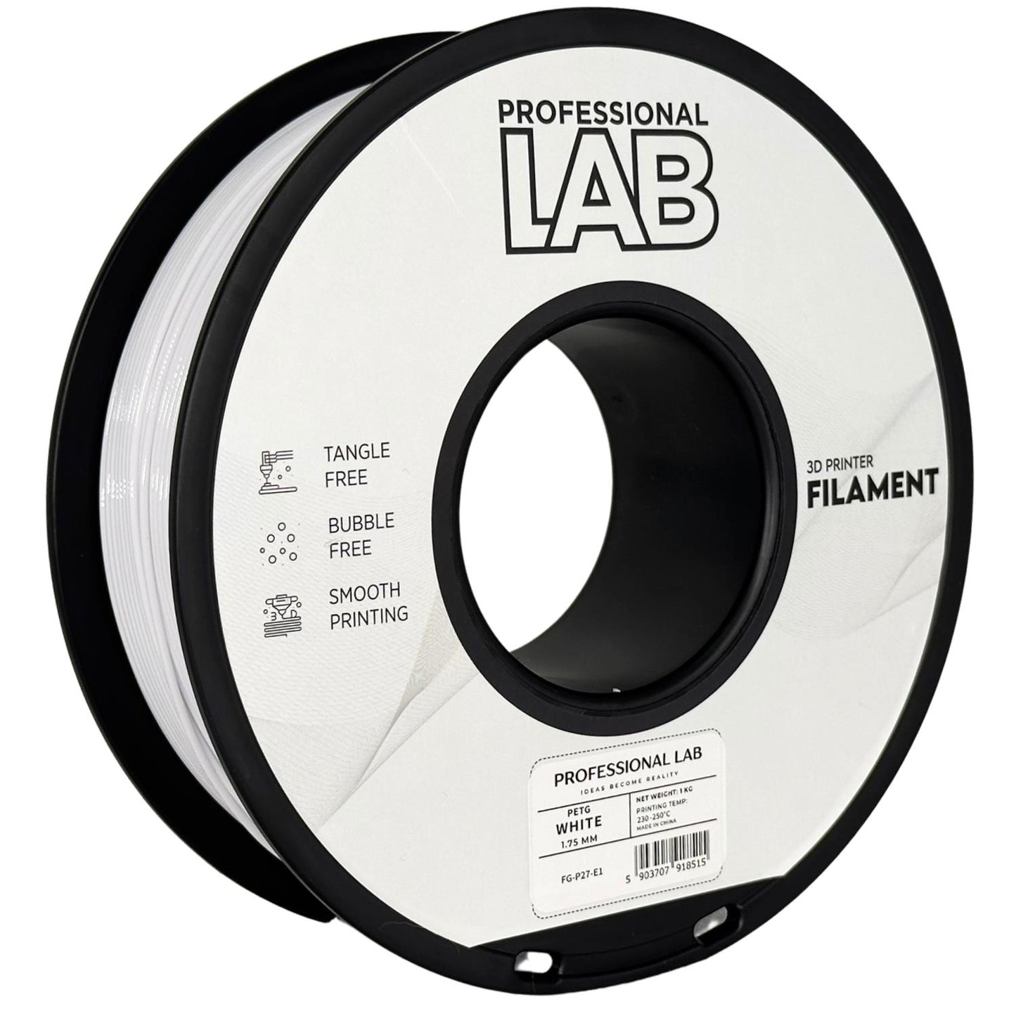 Professional Lab Filament PETG Biały Standard 1,75 mm 1 kg 1000 g White