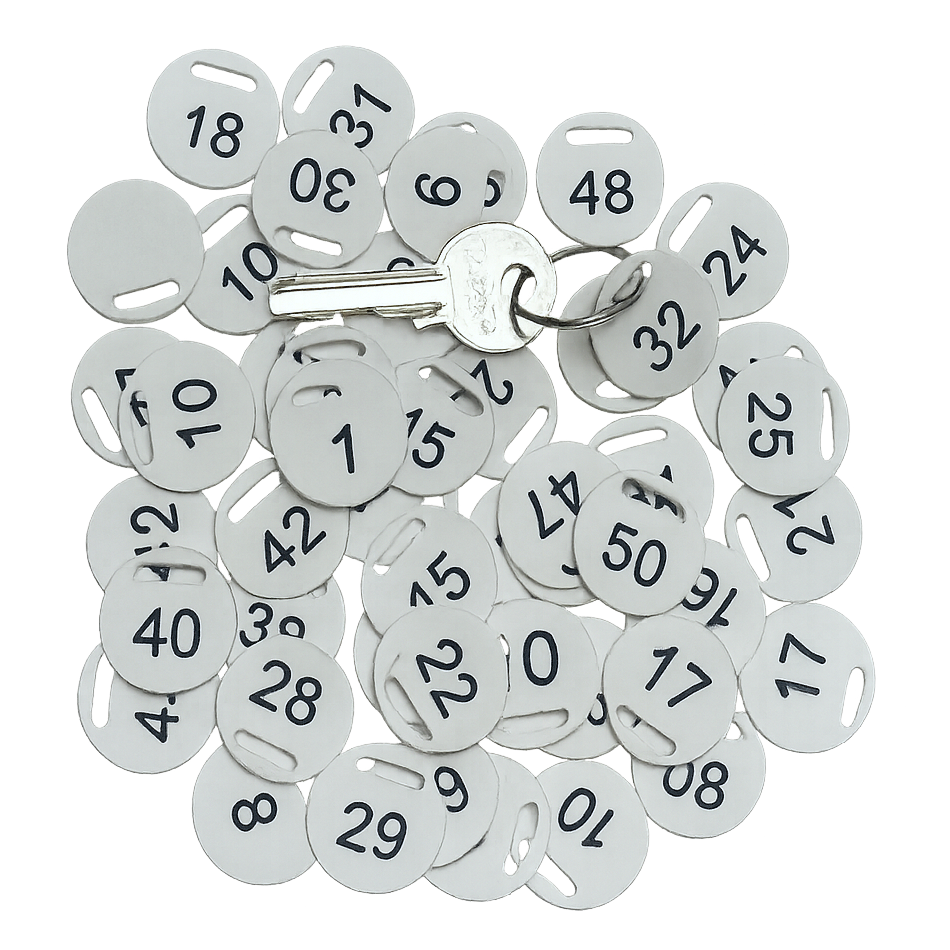 Numerki do kluczy 1-50 Białe