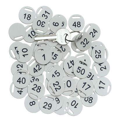 Numerki do kluczy 1-50 Białe