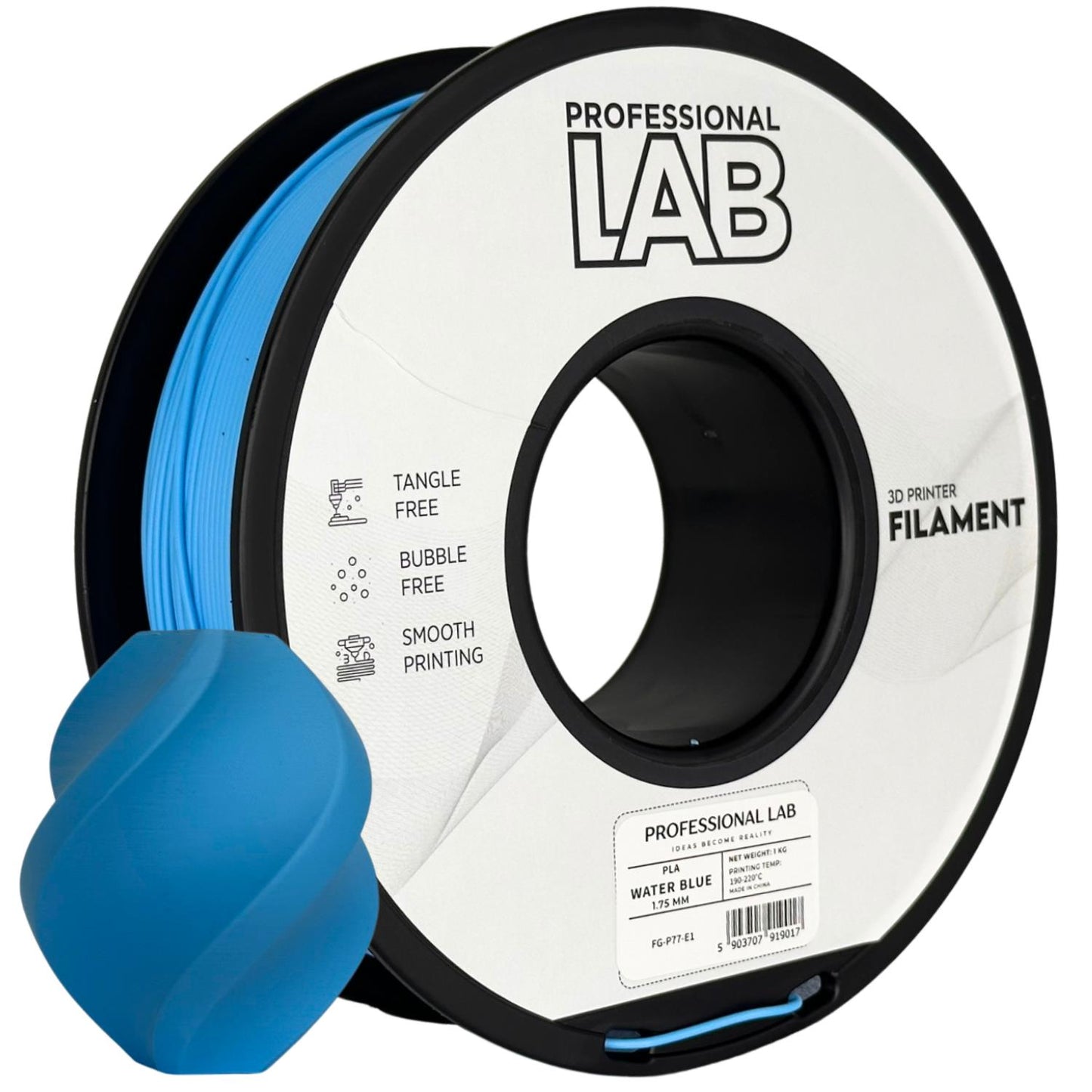 Professional Lab Filament PLA Błękitny 1,75 mm 1 kg 1000 g Water Blue