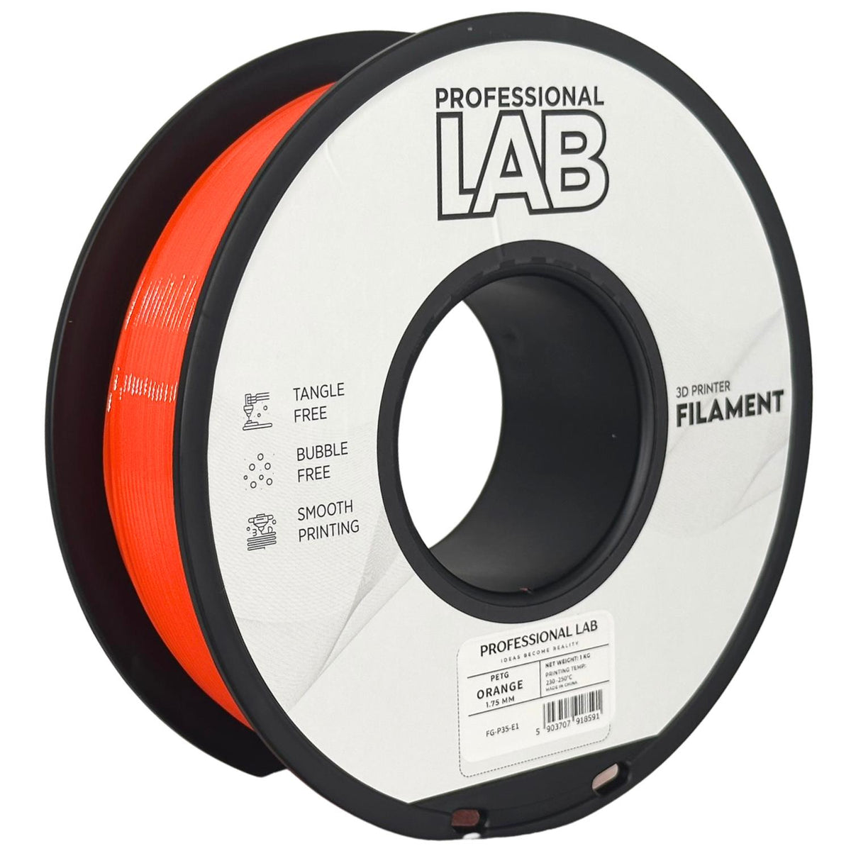 Professional Lab Filament PETG Pomarańczowy 1,75 mm 1 kg 1000 g Orange