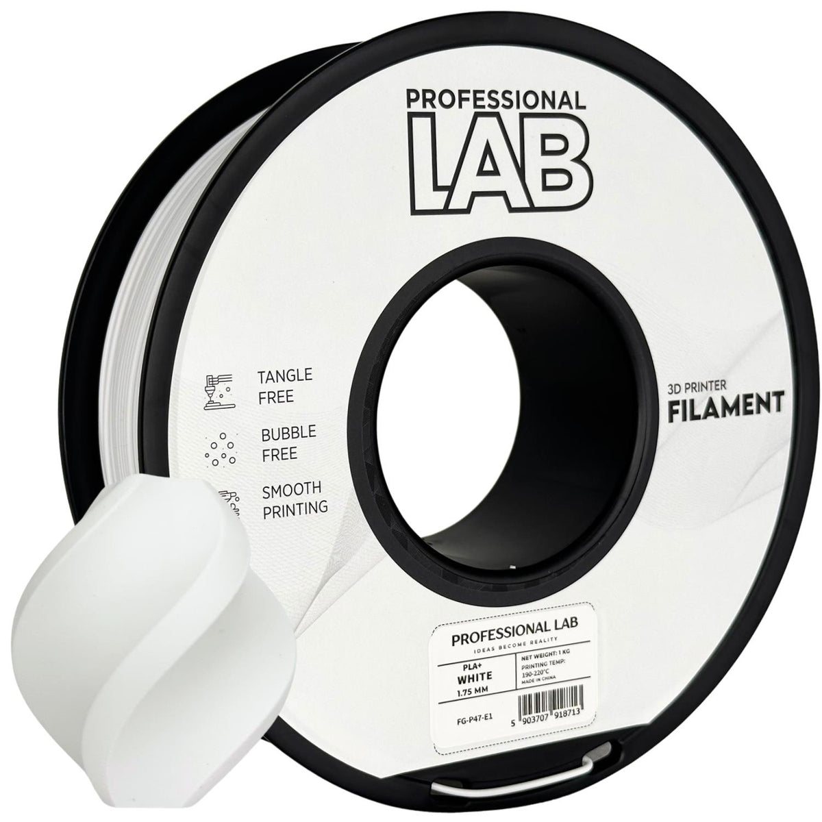Professional Lab Filament PLA+ Biały 1,75 mm 1 kg 1000 g White