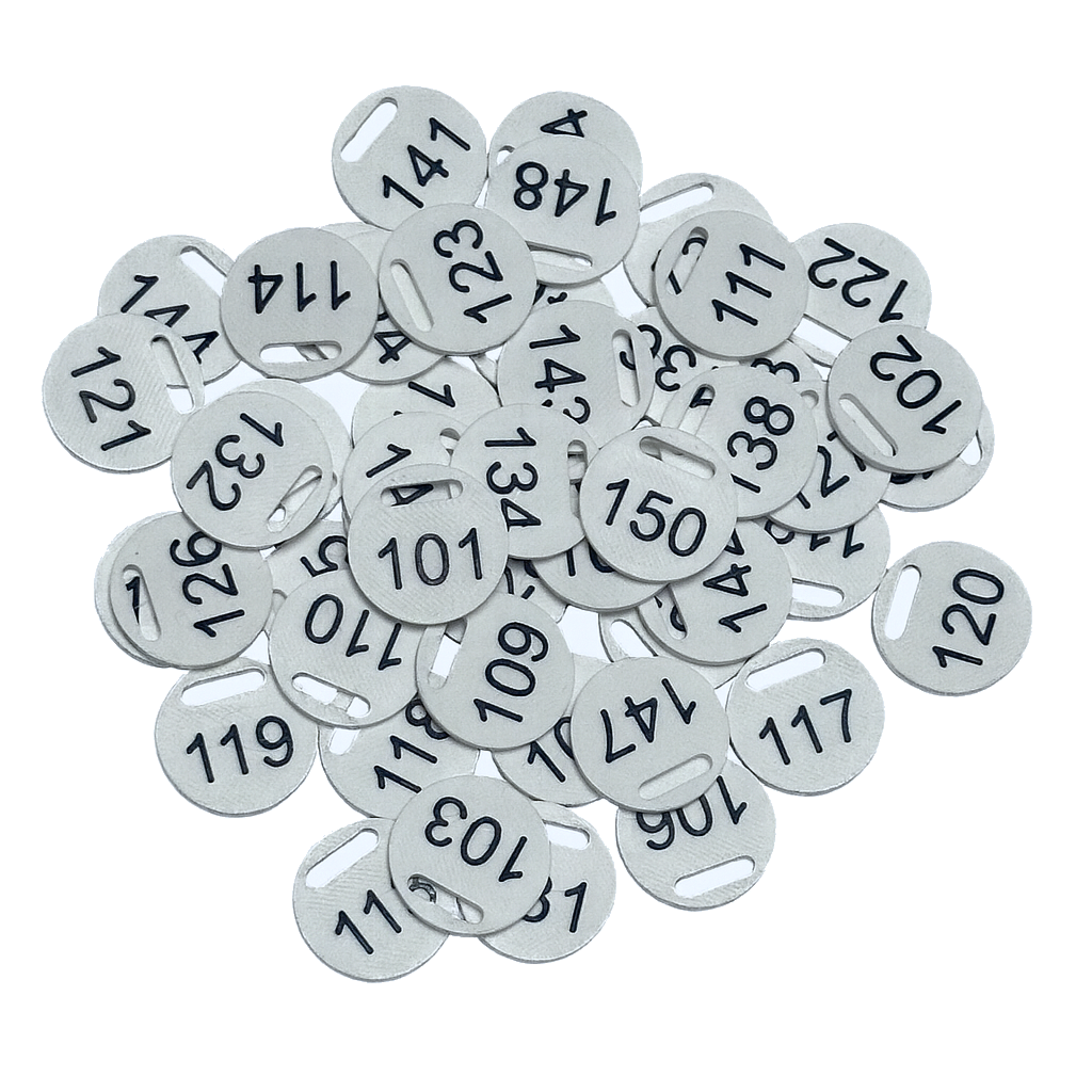 Numerki do kluczy 101-150 Białe