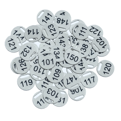 Numerki do kluczy 101-150 Białe