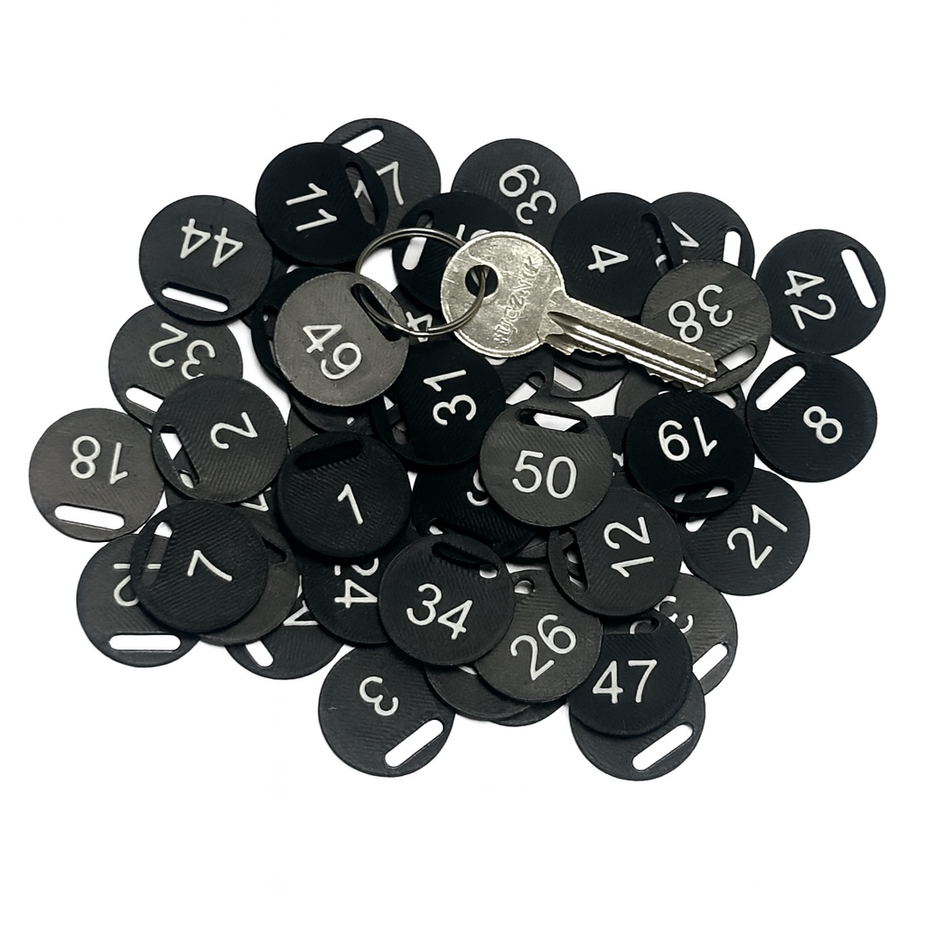Numerki do kluczy 1-50 Czarne